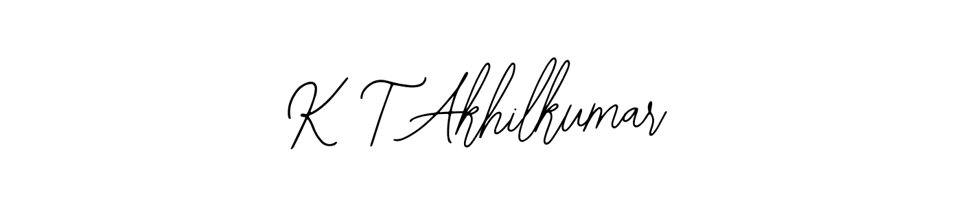 Similarly Bearetta-2O07w is the best handwritten signature design. Signature creator online .You can use it as an online autograph creator for name K T Akhilkumar. K T Akhilkumar signature style 12 images and pictures png