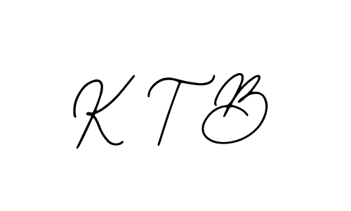 Design your own signature with our free online signature maker. With this signature software, you can create a handwritten (Bearetta-2O07w) signature for name K T B. K T B signature style 12 images and pictures png