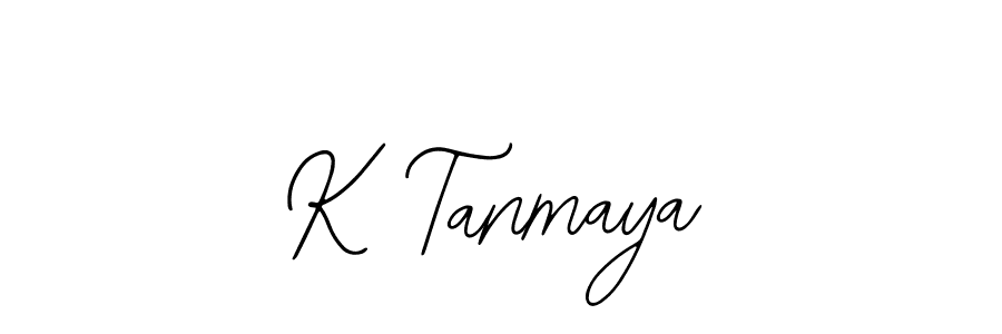 How to make K Tanmaya name signature. Use Bearetta-2O07w style for creating short signs online. This is the latest handwritten sign. K Tanmaya signature style 12 images and pictures png