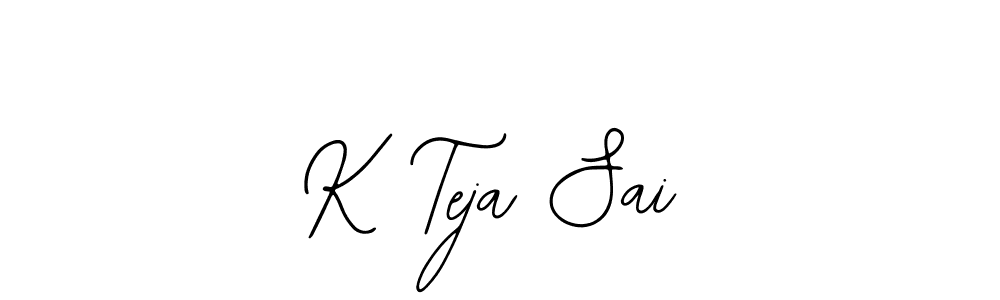 Also You can easily find your signature by using the search form. We will create K Teja Sai name handwritten signature images for you free of cost using Bearetta-2O07w sign style. K Teja Sai signature style 12 images and pictures png