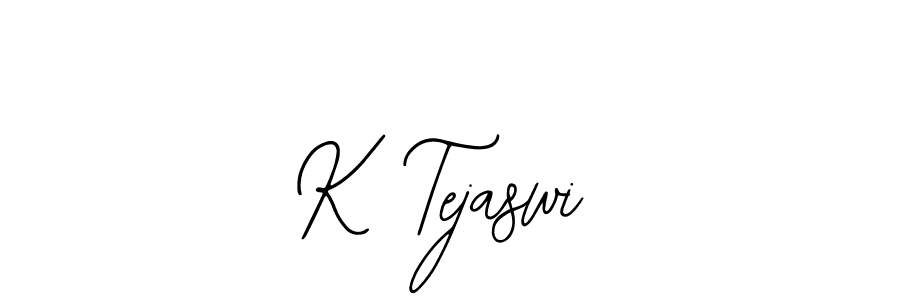 Design your own signature with our free online signature maker. With this signature software, you can create a handwritten (Bearetta-2O07w) signature for name K Tejaswi. K Tejaswi signature style 12 images and pictures png