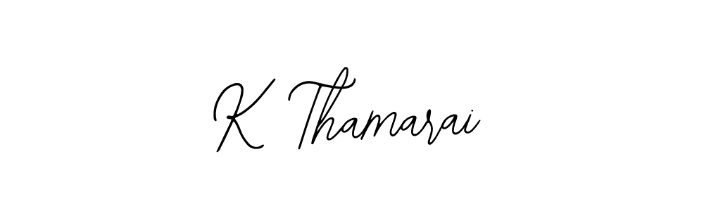 Use a signature maker to create a handwritten signature online. With this signature software, you can design (Bearetta-2O07w) your own signature for name K Thamarai. K Thamarai signature style 12 images and pictures png