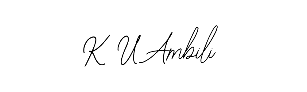 This is the best signature style for the K U Ambili name. Also you like these signature font (Bearetta-2O07w). Mix name signature. K U Ambili signature style 12 images and pictures png