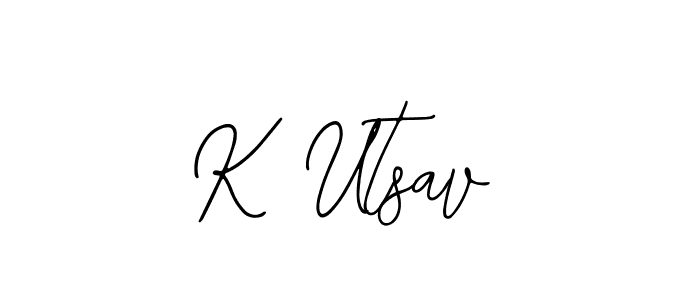 Use a signature maker to create a handwritten signature online. With this signature software, you can design (Bearetta-2O07w) your own signature for name K Utsav. K Utsav signature style 12 images and pictures png