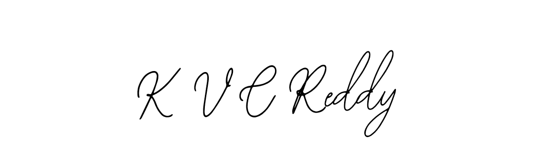 How to make K V C Reddy name signature. Use Bearetta-2O07w style for creating short signs online. This is the latest handwritten sign. K V C Reddy signature style 12 images and pictures png