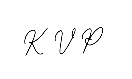 Also we have K V P name is the best signature style. Create professional handwritten signature collection using Bearetta-2O07w autograph style. K V P signature style 12 images and pictures png