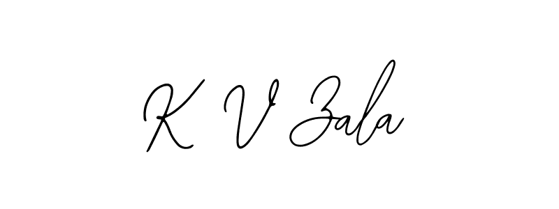 How to make K V Zala signature? Bearetta-2O07w is a professional autograph style. Create handwritten signature for K V Zala name. K V Zala signature style 12 images and pictures png