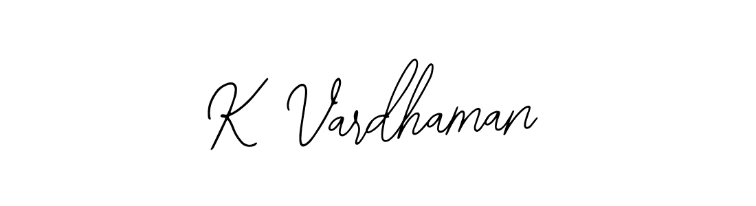 Design your own signature with our free online signature maker. With this signature software, you can create a handwritten (Bearetta-2O07w) signature for name K Vardhaman. K Vardhaman signature style 12 images and pictures png