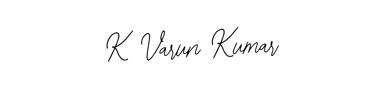 How to make K Varun Kumar name signature. Use Bearetta-2O07w style for creating short signs online. This is the latest handwritten sign. K Varun Kumar signature style 12 images and pictures png