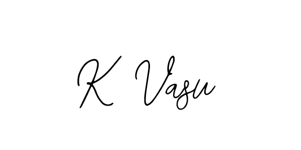 The best way (Bearetta-2O07w) to make a short signature is to pick only two or three words in your name. The name K Vasu include a total of six letters. For converting this name. K Vasu signature style 12 images and pictures png