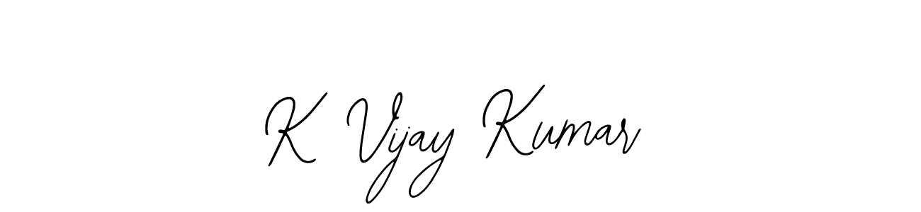 The best way (Bearetta-2O07w) to make a short signature is to pick only two or three words in your name. The name K Vijay Kumar include a total of six letters. For converting this name. K Vijay Kumar signature style 12 images and pictures png