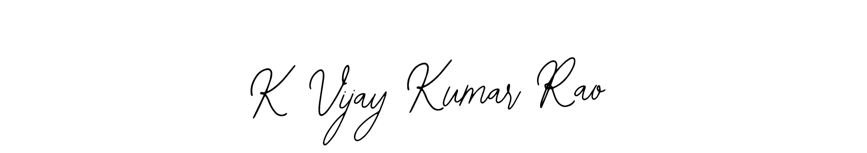 Design your own signature with our free online signature maker. With this signature software, you can create a handwritten (Bearetta-2O07w) signature for name K Vijay Kumar Rao. K Vijay Kumar Rao signature style 12 images and pictures png