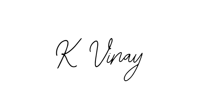 Design your own signature with our free online signature maker. With this signature software, you can create a handwritten (Bearetta-2O07w) signature for name K Vinay. K Vinay signature style 12 images and pictures png