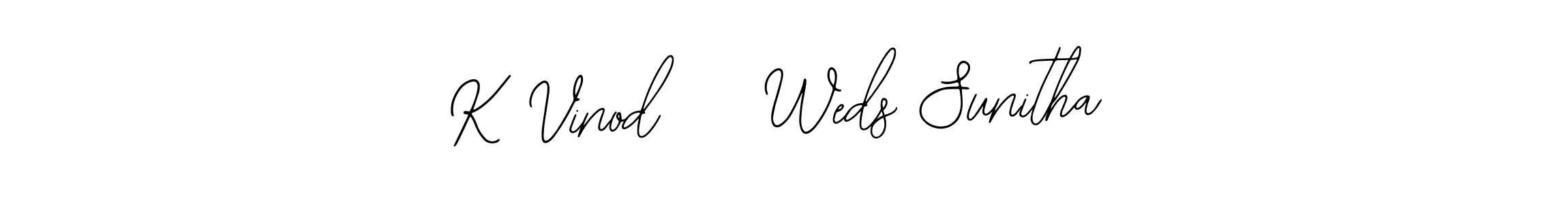 Check out images of Autograph of K Vinod    Weds Sunitha name. Actor K Vinod    Weds Sunitha Signature Style. Bearetta-2O07w is a professional sign style online. K Vinod    Weds Sunitha signature style 12 images and pictures png