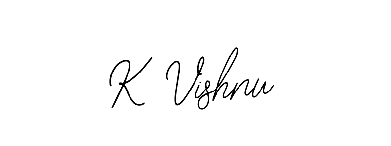 How to make K Vishnu name signature. Use Bearetta-2O07w style for creating short signs online. This is the latest handwritten sign. K Vishnu signature style 12 images and pictures png