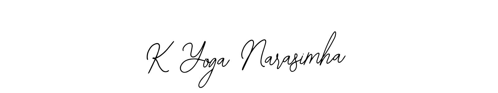 How to make K Yoga Narasimha signature? Bearetta-2O07w is a professional autograph style. Create handwritten signature for K Yoga Narasimha name. K Yoga Narasimha signature style 12 images and pictures png
