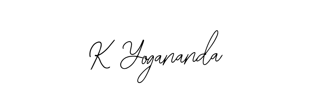 You should practise on your own different ways (Bearetta-2O07w) to write your name (K Yogananda) in signature. don't let someone else do it for you. K Yogananda signature style 12 images and pictures png