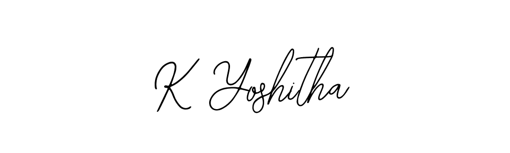 K Yoshitha stylish signature style. Best Handwritten Sign (Bearetta-2O07w) for my name. Handwritten Signature Collection Ideas for my name K Yoshitha. K Yoshitha signature style 12 images and pictures png