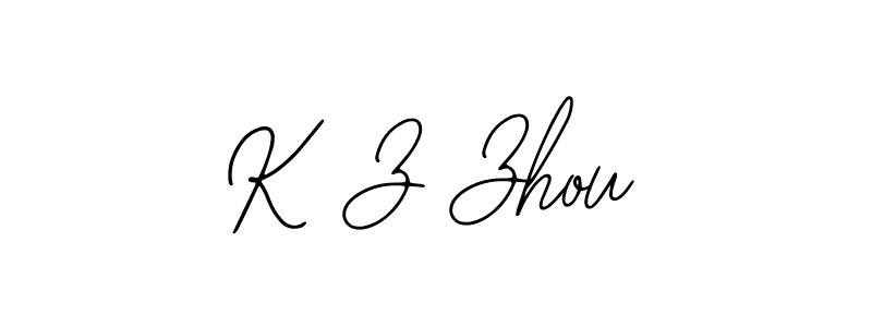 You should practise on your own different ways (Bearetta-2O07w) to write your name (K Z Zhou) in signature. don't let someone else do it for you. K Z Zhou signature style 12 images and pictures png