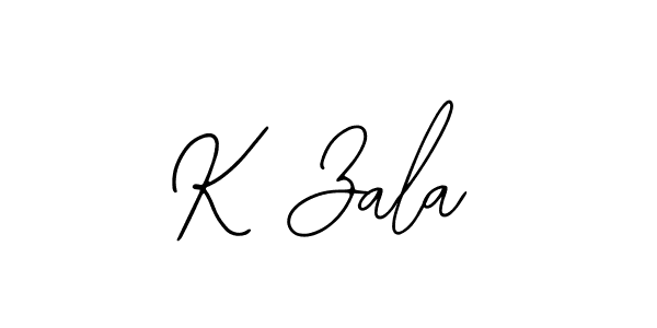Bearetta-2O07w is a professional signature style that is perfect for those who want to add a touch of class to their signature. It is also a great choice for those who want to make their signature more unique. Get K Zala name to fancy signature for free. K Zala signature style 12 images and pictures png