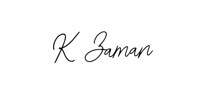Design your own signature with our free online signature maker. With this signature software, you can create a handwritten (Bearetta-2O07w) signature for name K Zaman. K Zaman signature style 12 images and pictures png