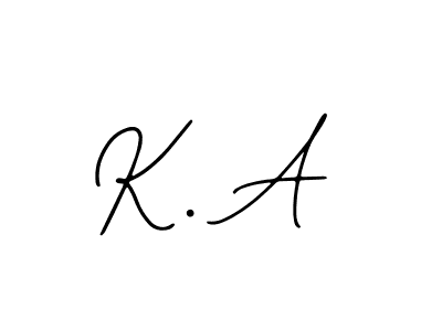 Make a beautiful signature design for name K. A. With this signature (Bearetta-2O07w) style, you can create a handwritten signature for free. K. A signature style 12 images and pictures png