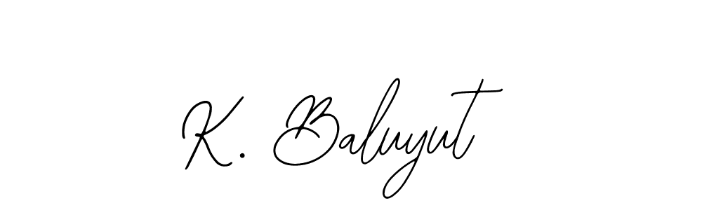 Design your own signature with our free online signature maker. With this signature software, you can create a handwritten (Bearetta-2O07w) signature for name K. Baluyut. K. Baluyut signature style 12 images and pictures png