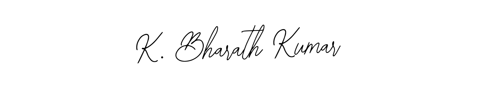 How to make K. Bharath Kumar name signature. Use Bearetta-2O07w style for creating short signs online. This is the latest handwritten sign. K. Bharath Kumar signature style 12 images and pictures png