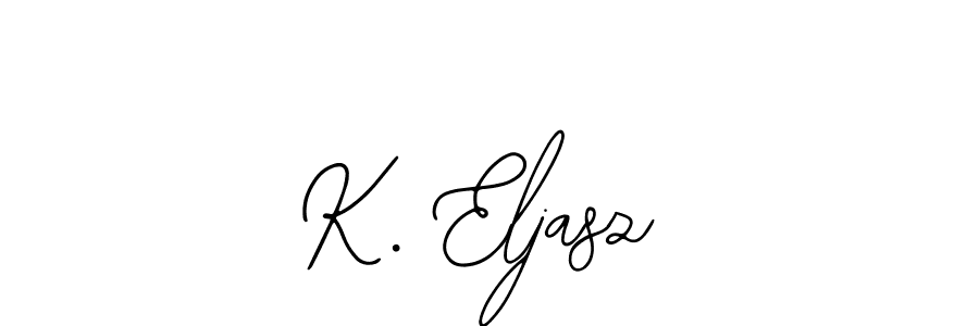 Similarly Bearetta-2O07w is the best handwritten signature design. Signature creator online .You can use it as an online autograph creator for name K. Eljasz. K. Eljasz signature style 12 images and pictures png