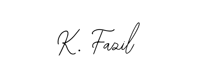 Also You can easily find your signature by using the search form. We will create K. Fazil name handwritten signature images for you free of cost using Bearetta-2O07w sign style. K. Fazil signature style 12 images and pictures png