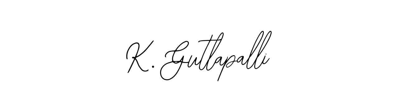 Use a signature maker to create a handwritten signature online. With this signature software, you can design (Bearetta-2O07w) your own signature for name K. Gutlapalli. K. Gutlapalli signature style 12 images and pictures png