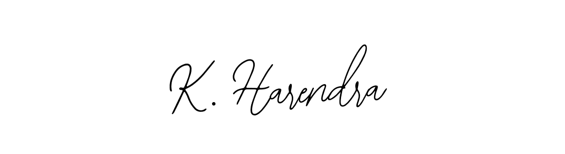 How to make K. Harendra name signature. Use Bearetta-2O07w style for creating short signs online. This is the latest handwritten sign. K. Harendra signature style 12 images and pictures png