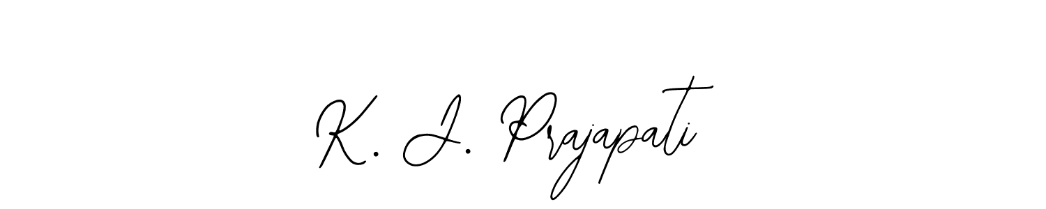 Create a beautiful signature design for name K. J. Prajapati. With this signature (Bearetta-2O07w) fonts, you can make a handwritten signature for free. K. J. Prajapati signature style 12 images and pictures png