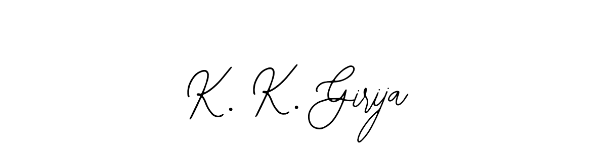You should practise on your own different ways (Bearetta-2O07w) to write your name (K. K. Girija) in signature. don't let someone else do it for you. K. K. Girija signature style 12 images and pictures png