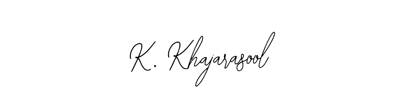 Make a short K. Khajarasool signature style. Manage your documents anywhere anytime using Bearetta-2O07w. Create and add eSignatures, submit forms, share and send files easily. K. Khajarasool signature style 12 images and pictures png