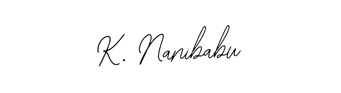 The best way (Bearetta-2O07w) to make a short signature is to pick only two or three words in your name. The name K. Nanibabu include a total of six letters. For converting this name. K. Nanibabu signature style 12 images and pictures png