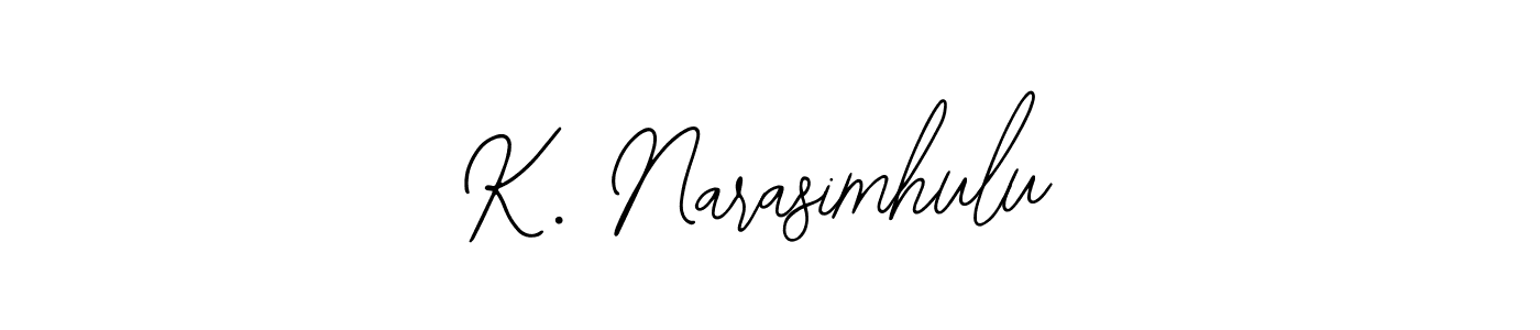 Similarly Bearetta-2O07w is the best handwritten signature design. Signature creator online .You can use it as an online autograph creator for name K. Narasimhulu. K. Narasimhulu signature style 12 images and pictures png