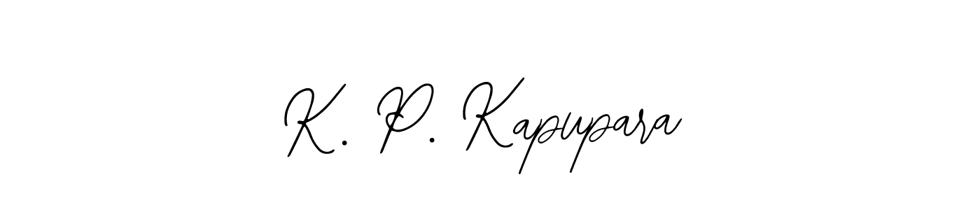 Create a beautiful signature design for name K. P. Kapupara. With this signature (Bearetta-2O07w) fonts, you can make a handwritten signature for free. K. P. Kapupara signature style 12 images and pictures png