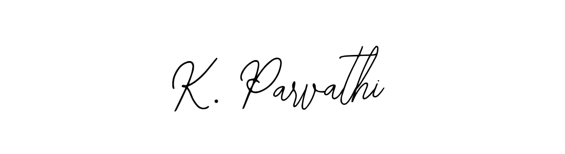 You should practise on your own different ways (Bearetta-2O07w) to write your name (K. Parvathi) in signature. don't let someone else do it for you. K. Parvathi signature style 12 images and pictures png