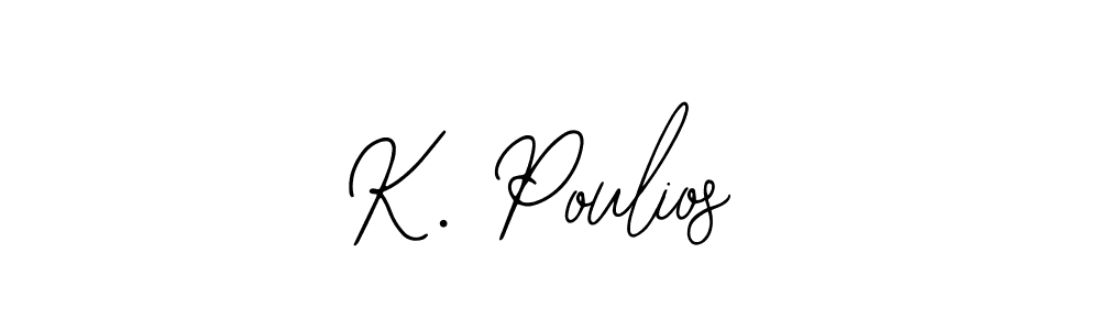 The best way (Bearetta-2O07w) to make a short signature is to pick only two or three words in your name. The name K. Poulios include a total of six letters. For converting this name. K. Poulios signature style 12 images and pictures png
