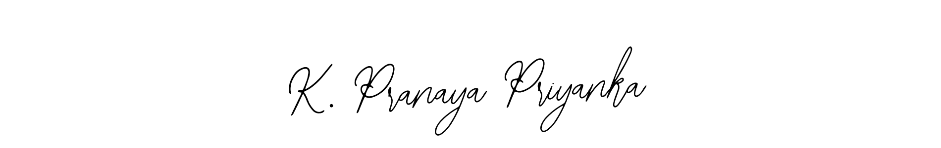 This is the best signature style for the K. Pranaya Priyanka name. Also you like these signature font (Bearetta-2O07w). Mix name signature. K. Pranaya Priyanka signature style 12 images and pictures png
