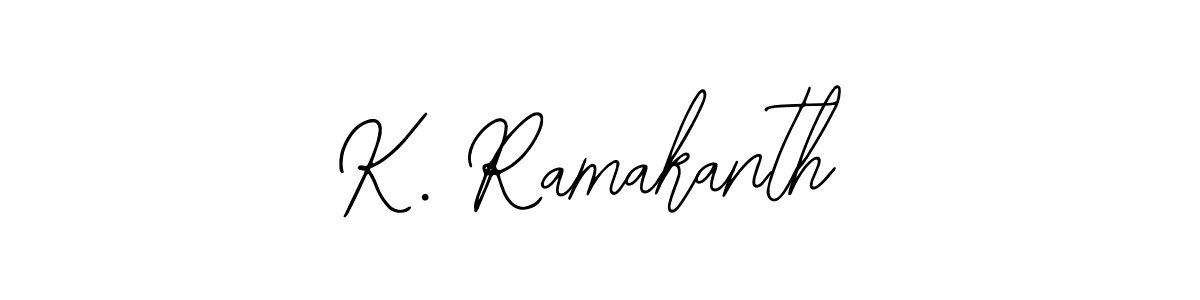 The best way (Bearetta-2O07w) to make a short signature is to pick only two or three words in your name. The name K. Ramakanth include a total of six letters. For converting this name. K. Ramakanth signature style 12 images and pictures png