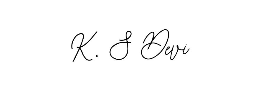 You should practise on your own different ways (Bearetta-2O07w) to write your name (K. S Devi) in signature. don't let someone else do it for you. K. S Devi signature style 12 images and pictures png