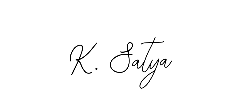 You should practise on your own different ways (Bearetta-2O07w) to write your name (K. Satya) in signature. don't let someone else do it for you. K. Satya signature style 12 images and pictures png