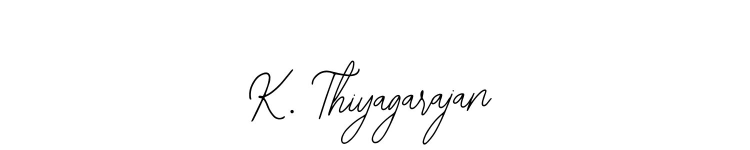 How to make K. Thiyagarajan name signature. Use Bearetta-2O07w style for creating short signs online. This is the latest handwritten sign. K. Thiyagarajan signature style 12 images and pictures png