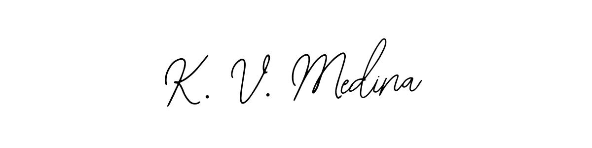 Also we have K. V. Medina name is the best signature style. Create professional handwritten signature collection using Bearetta-2O07w autograph style. K. V. Medina signature style 12 images and pictures png