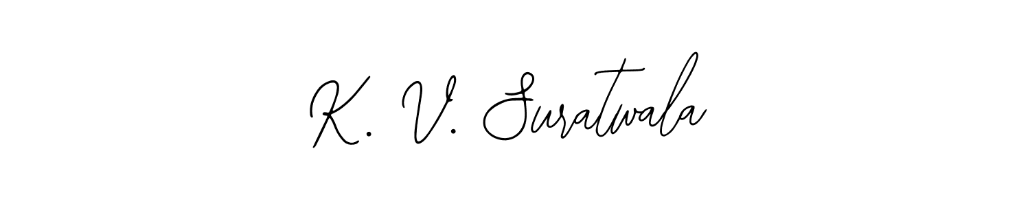 You should practise on your own different ways (Bearetta-2O07w) to write your name (K. V. Suratwala) in signature. don't let someone else do it for you. K. V. Suratwala signature style 12 images and pictures png