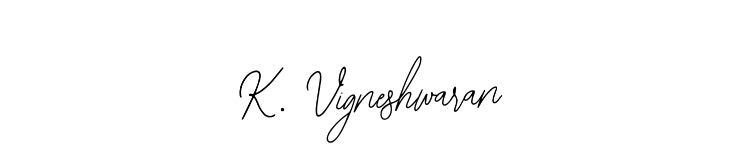 How to make K. Vigneshwaran name signature. Use Bearetta-2O07w style for creating short signs online. This is the latest handwritten sign. K. Vigneshwaran signature style 12 images and pictures png