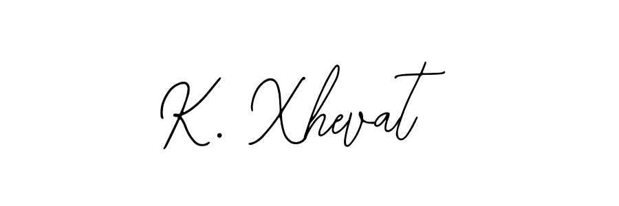 How to make K. Xhevat name signature. Use Bearetta-2O07w style for creating short signs online. This is the latest handwritten sign. K. Xhevat signature style 12 images and pictures png