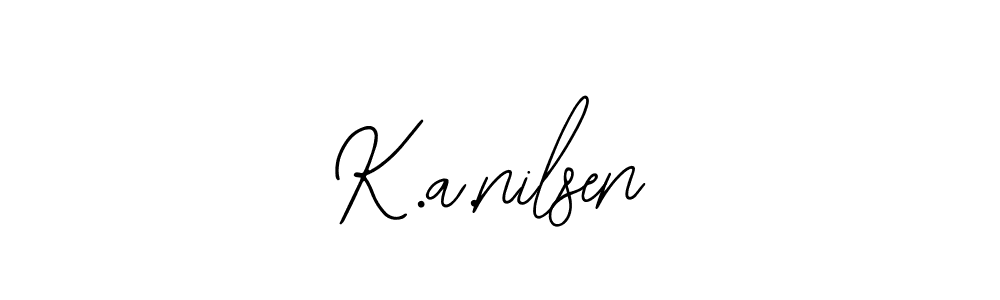 It looks lik you need a new signature style for name K.a.nilsen. Design unique handwritten (Bearetta-2O07w) signature with our free signature maker in just a few clicks. K.a.nilsen signature style 12 images and pictures png